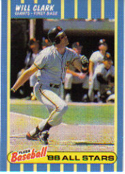 1988 Fleer Baseball All-Stars Baseball Cards   007      Will Clark